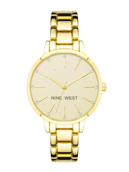 Nine -West - Women Gold Dial Analog Watch - NW-2098CHGB (M)