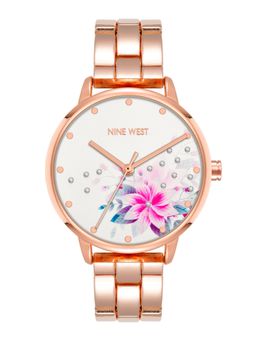 Nine -West - Women White Dial Analog Watch - NW-2460FLRG (M)