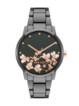 Nine -West - Women Black Dial Analog Watch - NW-2597FLGY (M)