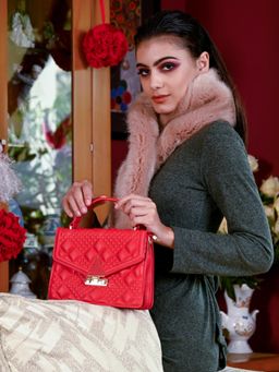 Odette - Red Printed Sling And Cross Bag
