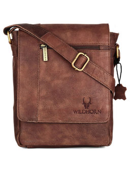 WILDHORN - Genuine Leather Sling Messenger Bag for Men