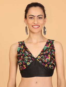 Kaanchie Nanggia - Black Thread Design Embroidered Blouse