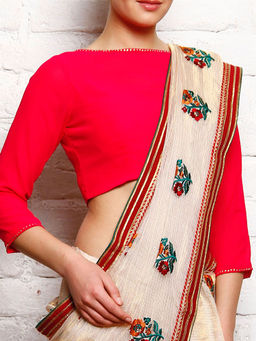 Kaanchie Nanggia - Coral Georgette Blouse