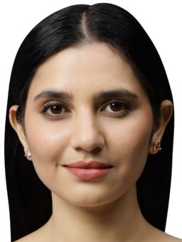 Accessher - AD Studded Quirky Minimal LOVE Design Stud Earrings For Women