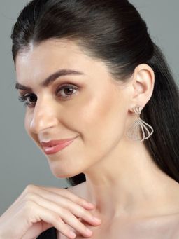 Accessher - Gold Plated Contemporary Style Statement Party Earrings for Women