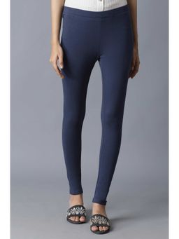 W - Navy Blue Solid Tights