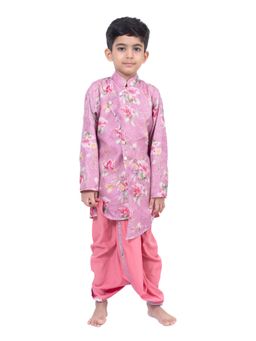 TWISHA - Full Sleeves Floral Printed Kurta with Dhoti -Pink