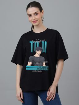Free Authority - Black Official Jujutsu Kaisen Fushiguro Toji Graphic Printed T-Shirt