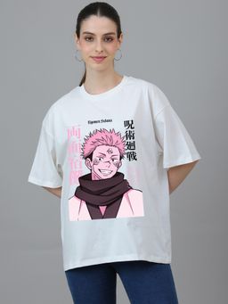 Free Authority - Off White Official Jujutsu Kaisen Ryosukuna Graphic Printed T-Shirt