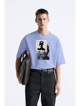 MISCHIEF MONKEY - Lavender Graphic Printed Casual T-Shirt