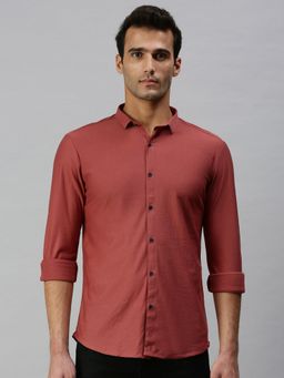 SHOWOFF - Men's Casual Cotton Solid Shirts-mauve