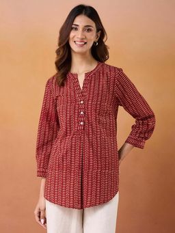 Fabindia - Red Cotton Printed Tunic