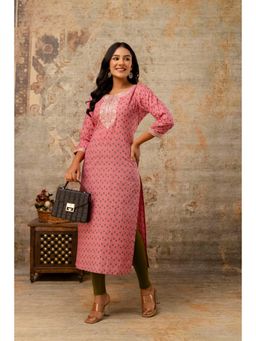 Mokshi - Women Printed Embroidered Kurta