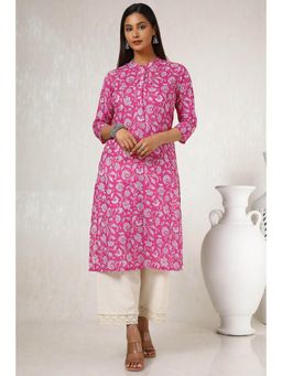 Soch - Women Pink Cotton Blend Ethnic Motifs Kurta