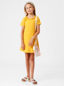 Kate & Oscar - Girls Yellow Printed Dress