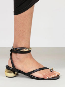 RIVR - Arc Black Sandal Heels
