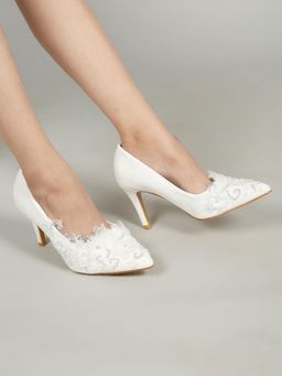 Flat n Heels - Women White Pumps