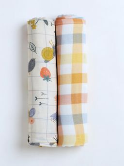 Cocoon Care - Muslin Cotton Grdners Printed Swaddle for Baby (Pack of 2) (0-9 Months)