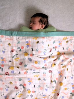 Cocoon Care - Muslin Cotton Gardeners Printed baby Blanket (0-3 Years)