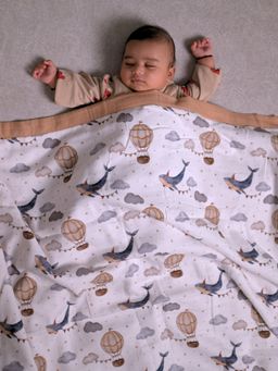 Cocoon Care - Muslin Cotton Skytale Printed baby Blanket (0-3 Years)