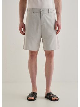Banana Club - Light Grey Linen Shorts