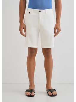Banana Club - White Cotton Shorts