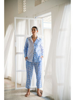 Naav - Women Cotton Blue Pant