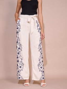Style Island - Women Viscose Rayon White Pant