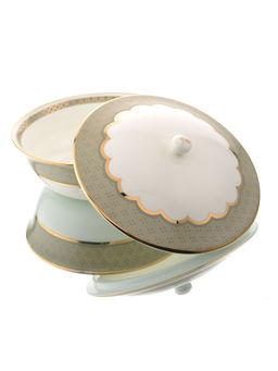 Kaunteya - Pichwai - Serving Bowl With Lid 3 Portion