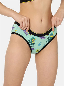 Bummer - Multi-Color Womens Printed Micro Modal Bikinis Panties Soft & Breathable