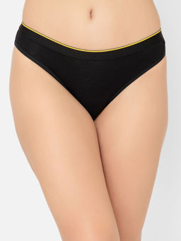 Bummer - Black Womens Solid Micro Modal Bikinis Panties Soft & Breathable