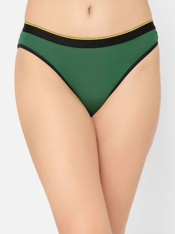 Bummer - Green Womens Solid Micro Modal Bikinis Panties Soft & Breathable