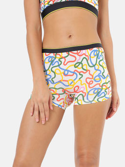 Bummer - Multi-Color Womens Printed Micro Modal Boyshorts Panties Soft & Breathable