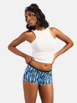 Bummer - Multi-Color Womens Printed Micro Modal Boyshorts Panties Soft & Breathable