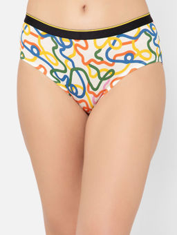 Bummer - Multi-Color Womens Printed Micro Modal Hipsters Panties Soft & Breathable