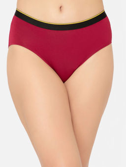 Bummer - Maroon Womens Solid Micro Modal Hipsters Panties Soft & Breathable