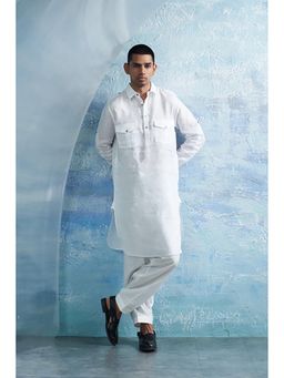 Charkhee - Aura Classic Linen Pathani Set