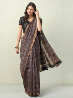 Fabindia - Cotton Silk Dabu Print Sari
