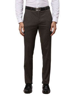 Raymond - Checks Dark Brown Trouser