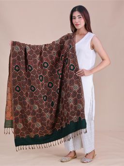 SWI STYLISH - Womens Bottle Green Acrylic Wool Shawl