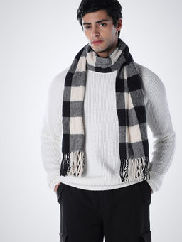 Jack & Jones - White Solid Acrylic Blend Relaxed Sweater