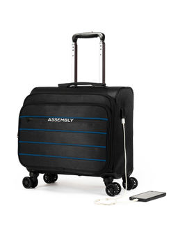 Assembly - Overnighter Luggage and Travel Bag|Cabin Trolley with USB Charging Port|Black