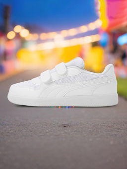 Puma - Punch Comfort Junior Kids White Casual Shoes