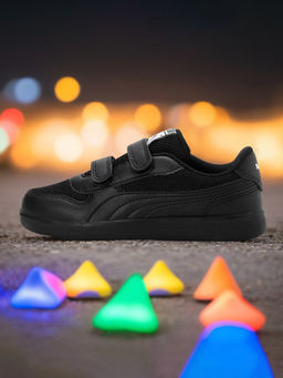 Puma - Punch Comfort Preschool Kids Black Casual Shoes