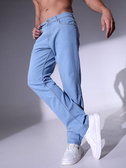 Hubberholme - Men Relaxed Fit Light Fade Clean Look Stretchable Jeans