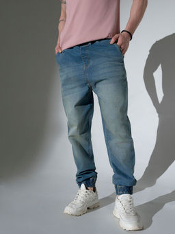 Hubberholme - Men Clean Look Light Fade Stretchable Jogger Jeans