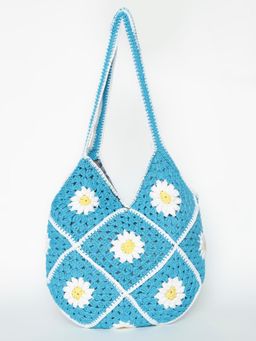 SUGERCANDY - Lina Crochet Handmade Handbag - BlueWhite