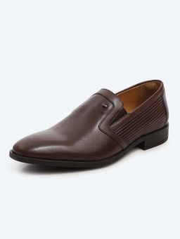 Monte Carlo - Men Contemporary Slip On Brown Formal Loafers