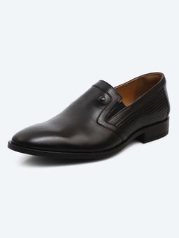 Monte Carlo - Men Contemporary Slip On Black Formal Loafers