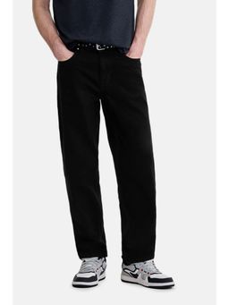 Snitch - Black Washed Relaxed Casual Jeans For Men